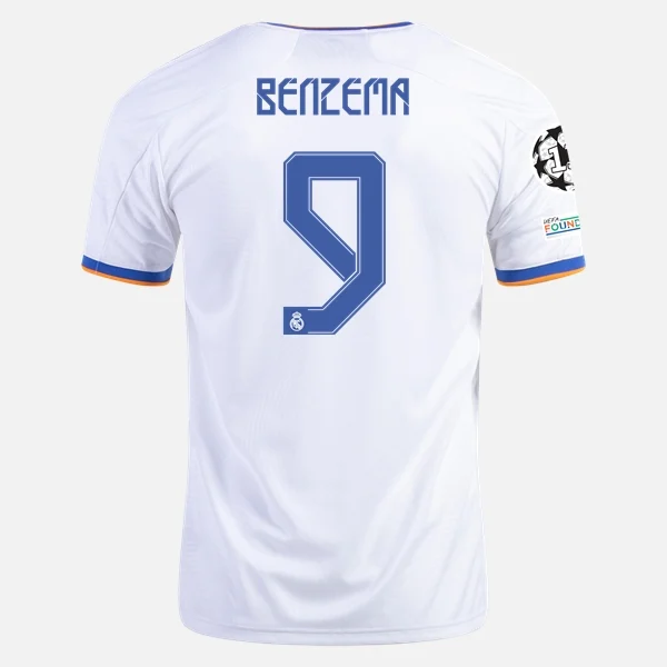 Trikot Real Madrid Benzema 2019 Offizielle Geteilt 2018 Karim 9 Home Weiß 